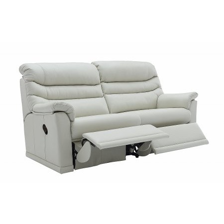 G Plan Upholstery - Malvern 3 Seater 2 Cushion Leather Recliner Sofa